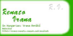 renato vrana business card