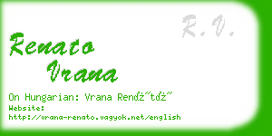 renato vrana business card